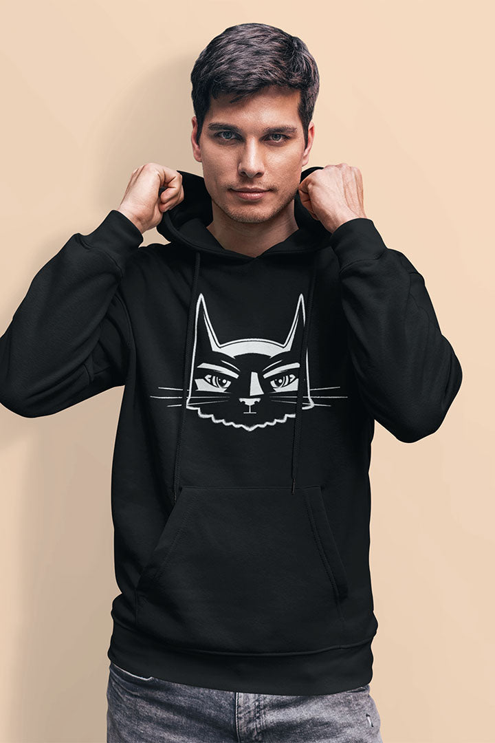 Bat Cat Men's Hooded Sweatshirt