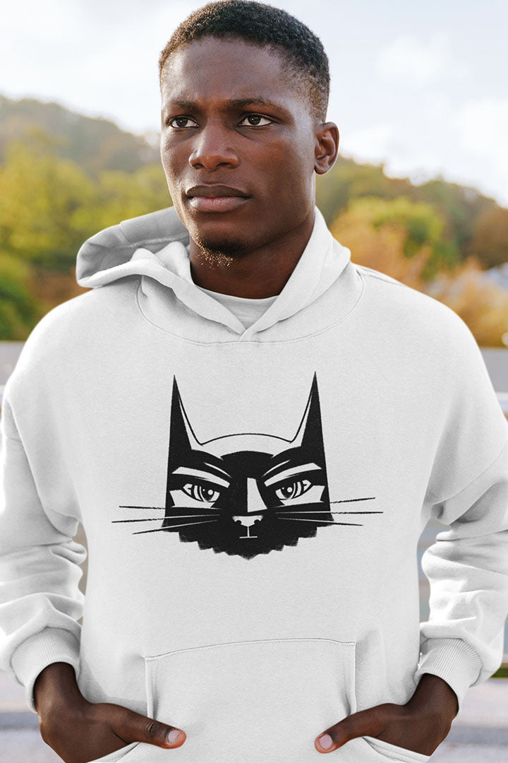 Bat Cat Men's Hooded Sweatshirt