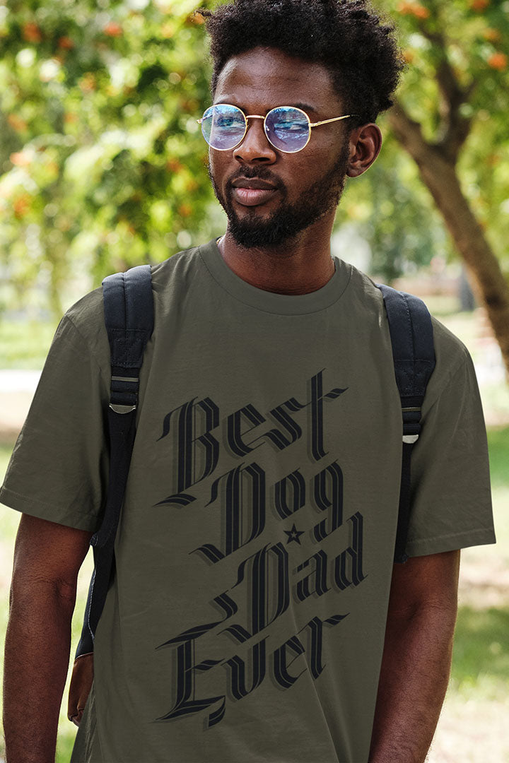 Sophisticated Best Dog Dad Ever Men's Graphic Tee
