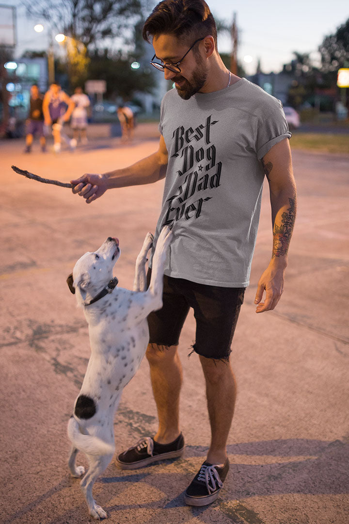Sophisticated Best Dog Dad Ever Men's Graphic Tee