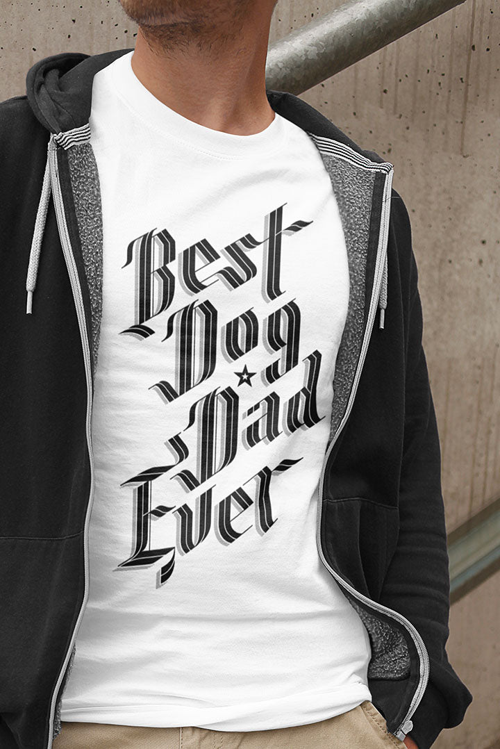 Sophisticated Best Dog Dad Ever Men's Graphic Tee