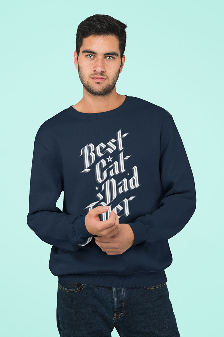 Best Cat Dad Ever Men's Heavy Blend Crewneck Sweatshirt