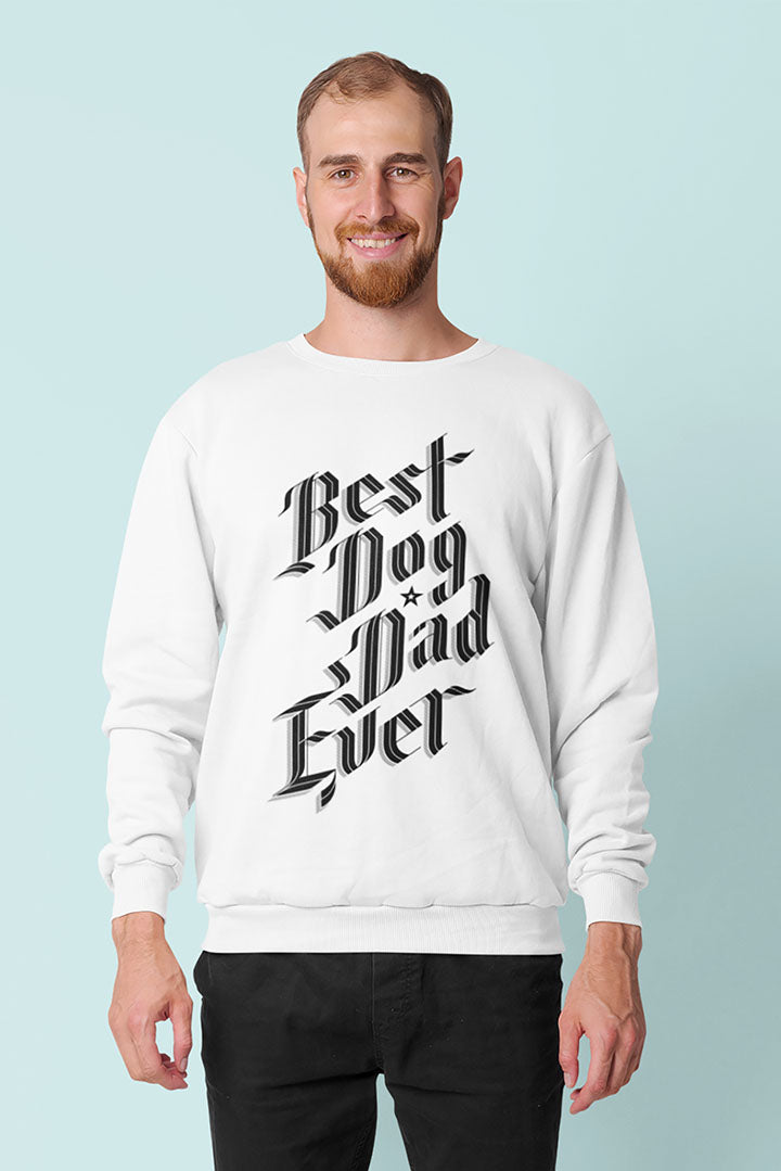 Best Dog Dad Ever Men's Heavy Blend Crewneck Sweatshirt