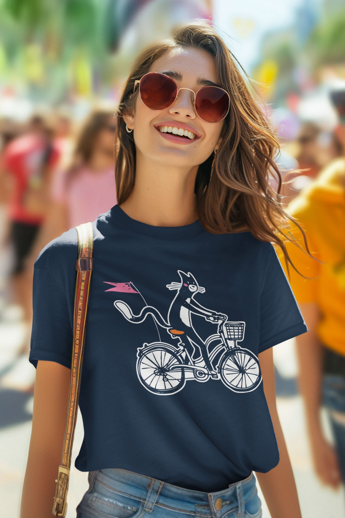 Bicycle Cat Women's Graphic Tee