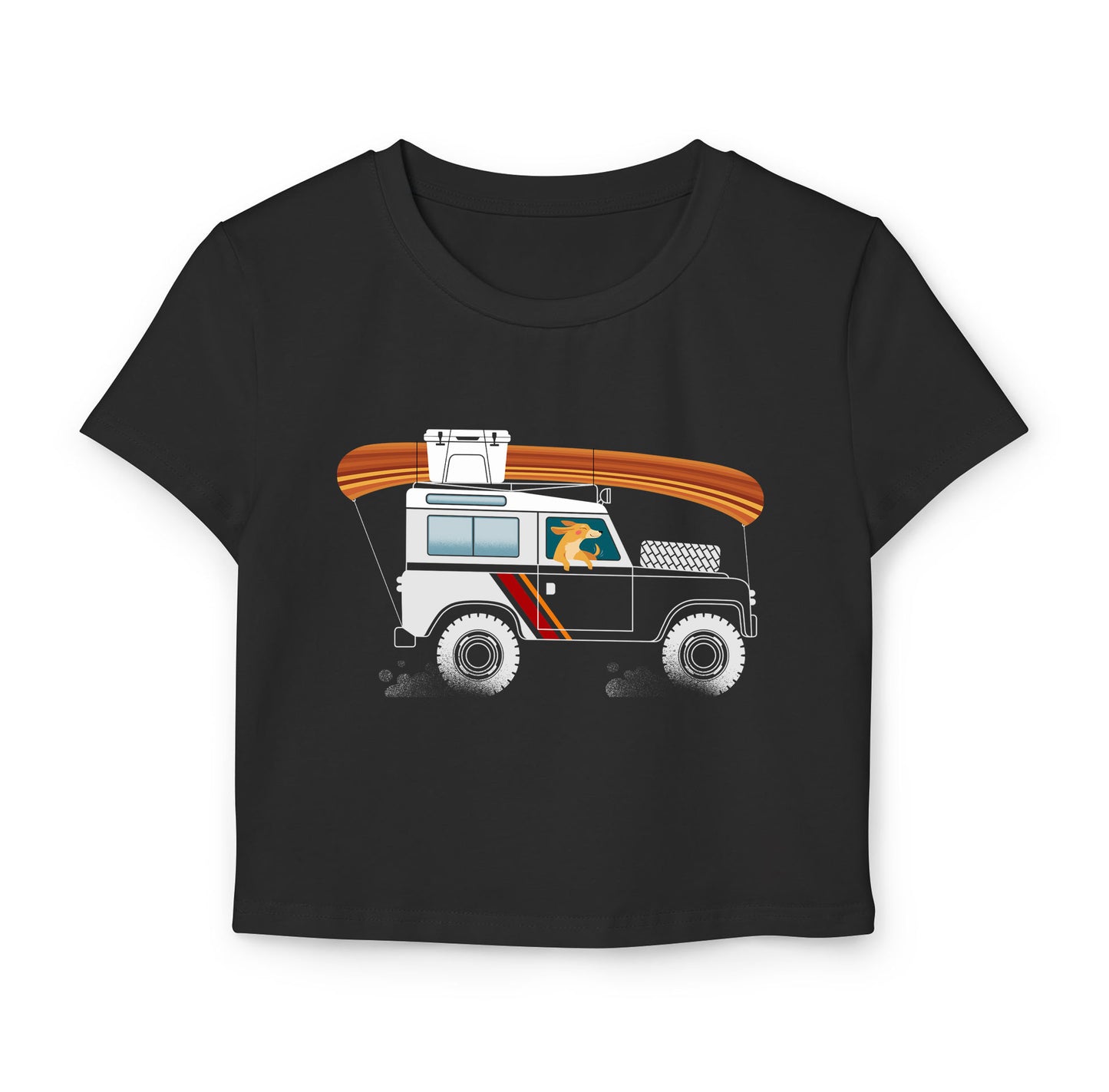 Land Rover Camping Dog Women's Baby Tee