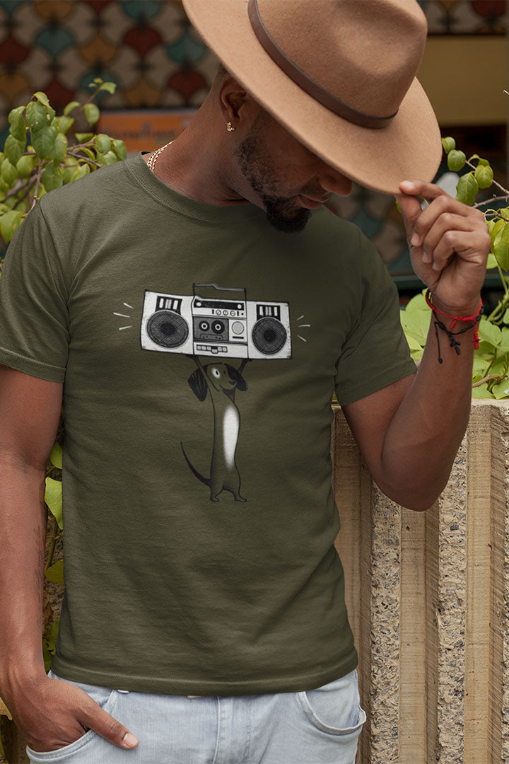 Boombox Dog Men's Graphic Tee