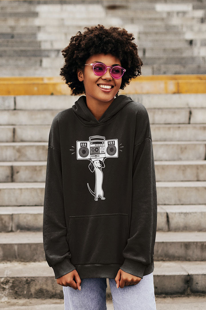 Boombox Dog Women's Hooded Sweatshirt