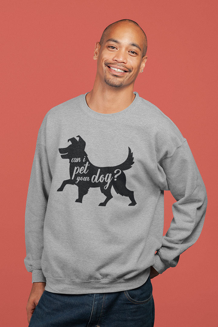 Can I Pet Your Dog Men's Heavy Blend Crewneck Sweatshirt