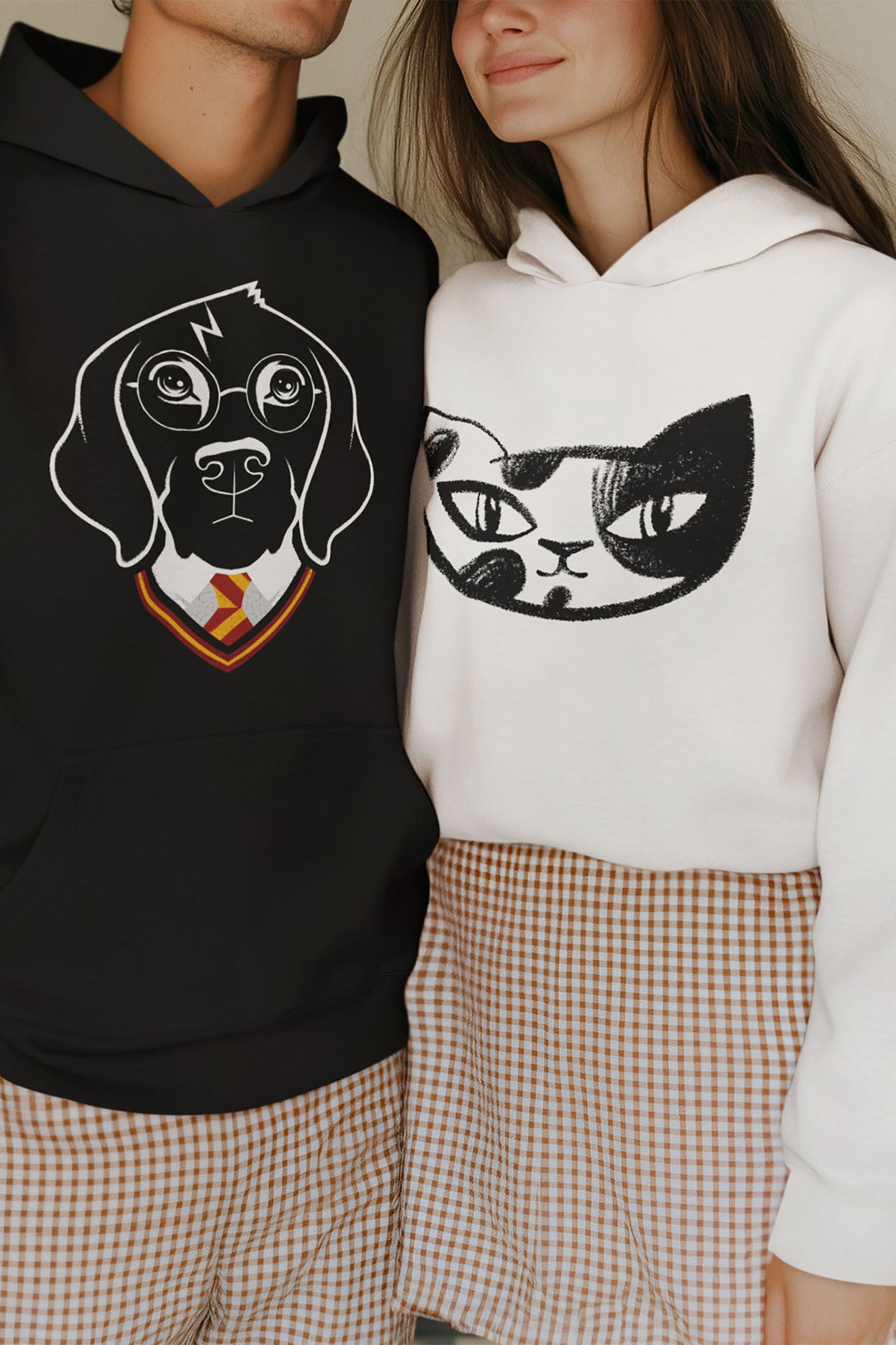 Cat BF#1 Women’s Cropped Hooded Sweatshirt