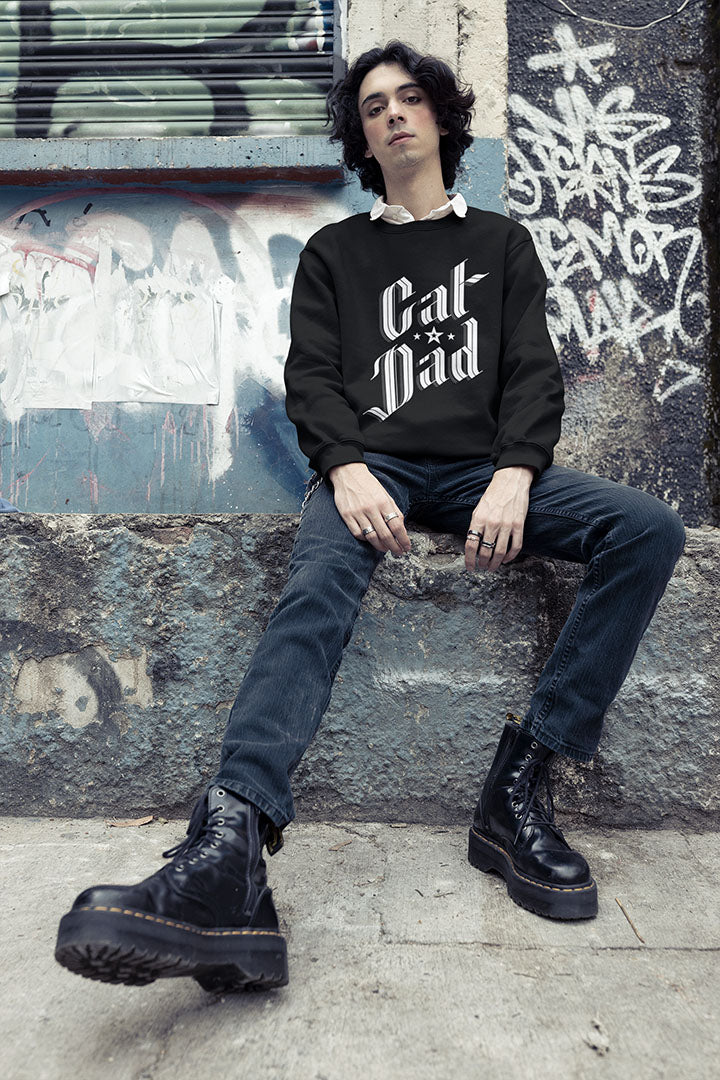 Sophisticated Cat Dad Men's Heavy Blend Crewneck Sweatshirt