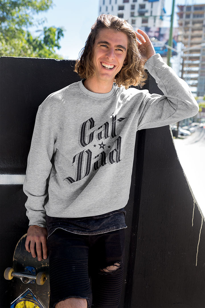 Cat Dad Men's Heavy Blend Crewneck Sweatshirt