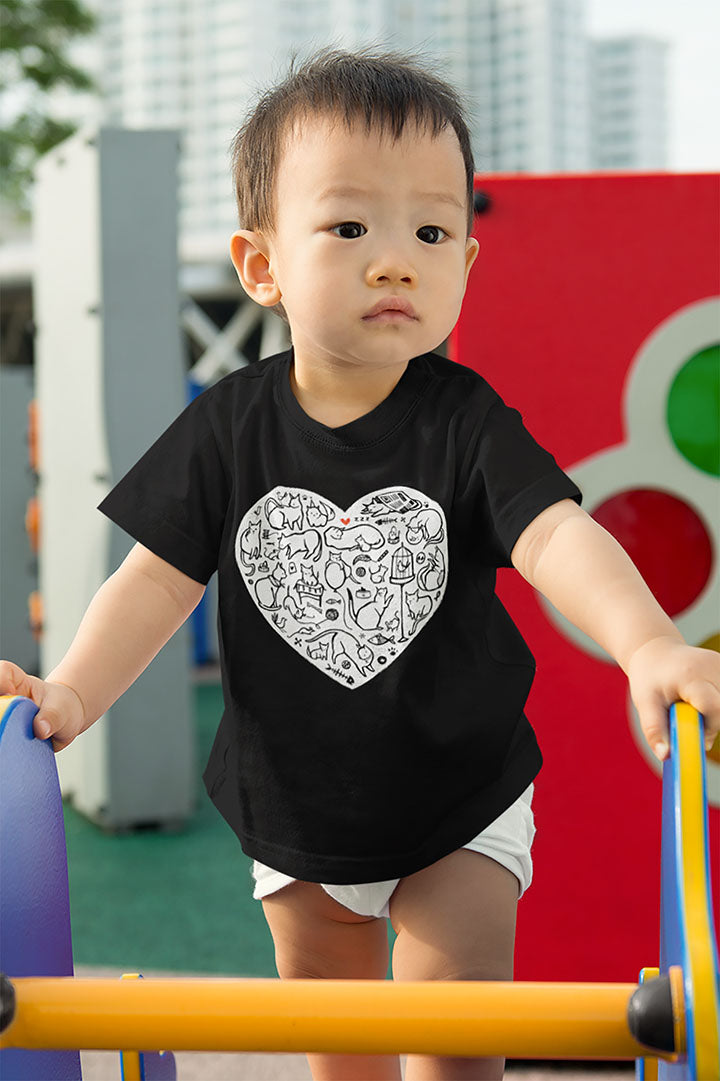 Cat Heart Baby Graphic Tee