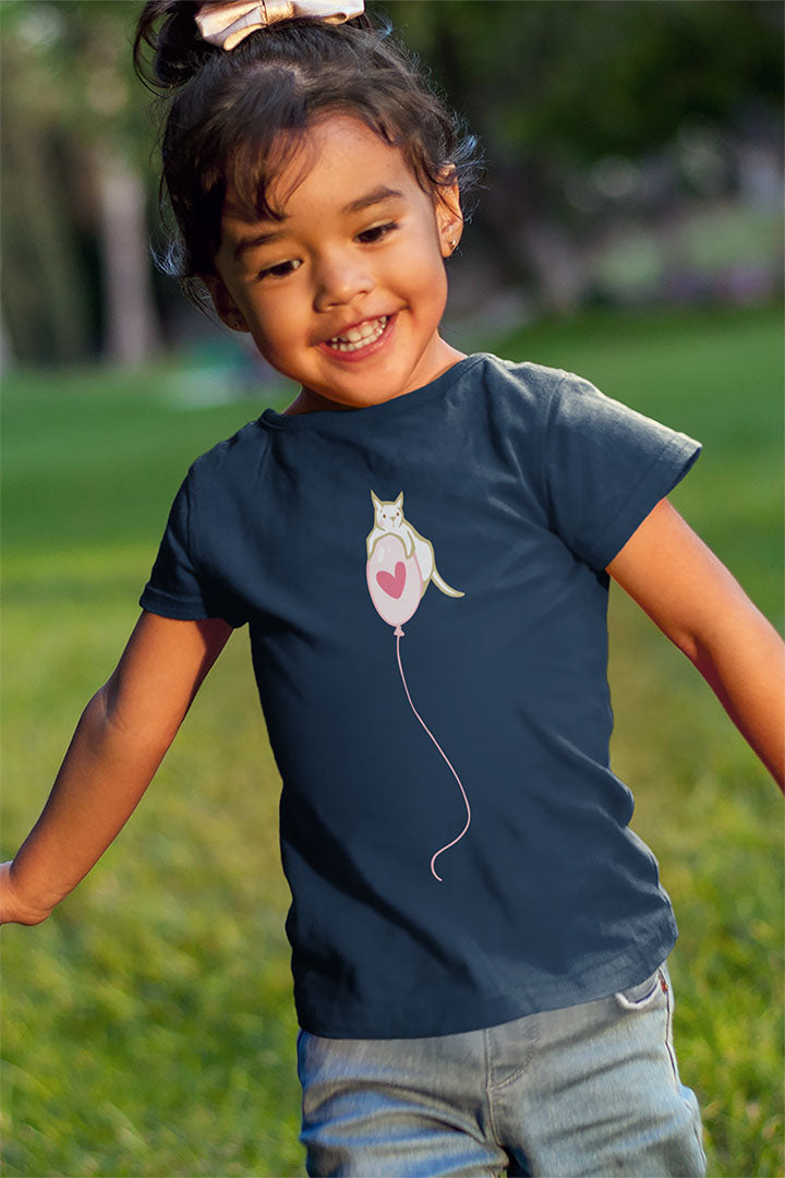Cat on Heart Strings Kid’s Heavy Cotton Graphic Tee