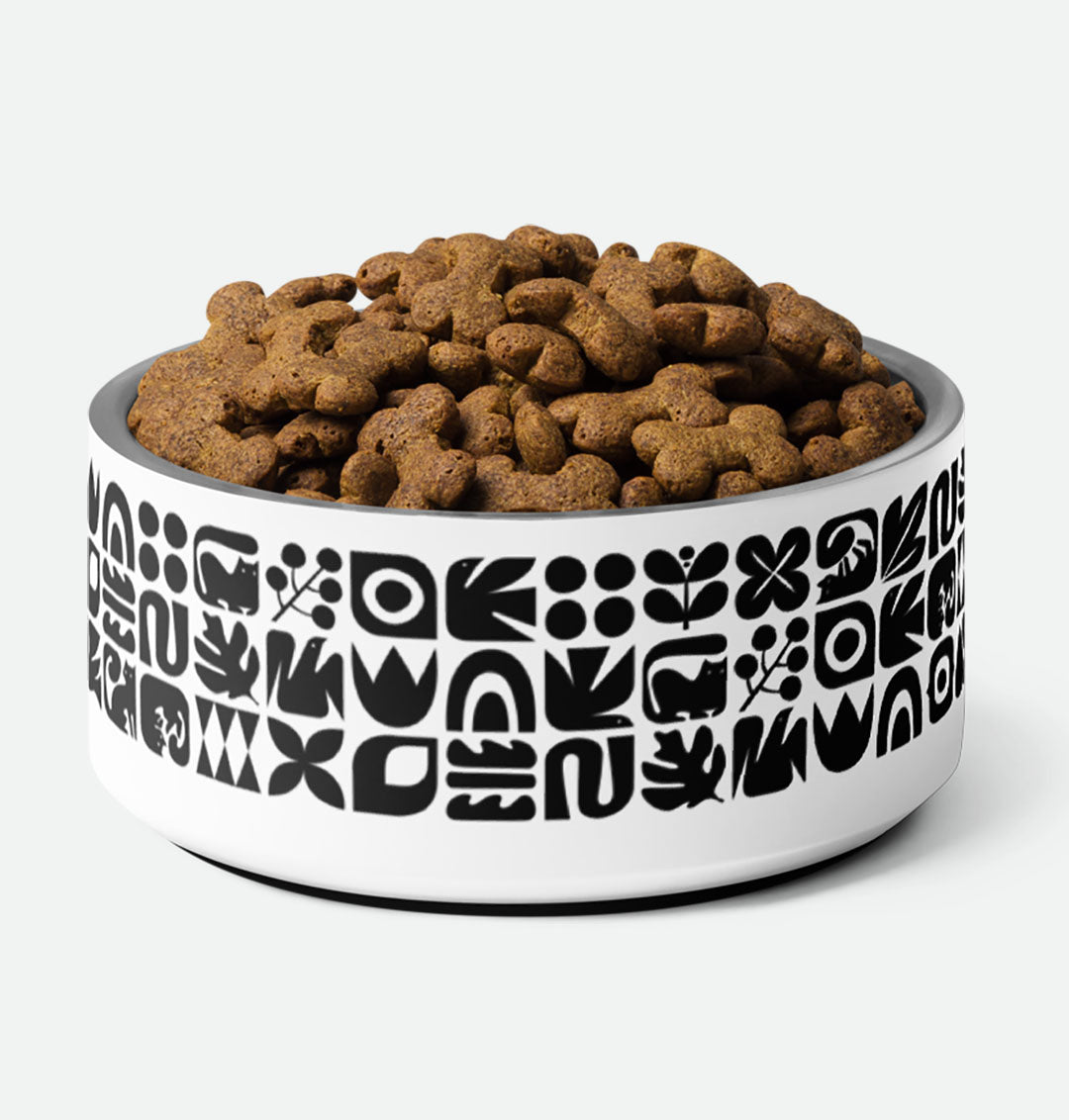 Cats and Birds Graphic Pet bowl