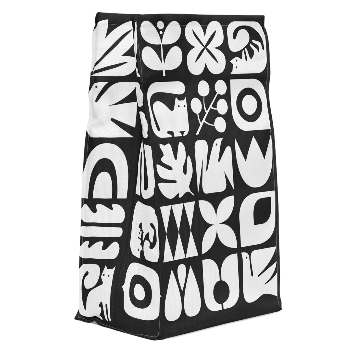 Cats and Birds Graphic Polyester Lunch Bag