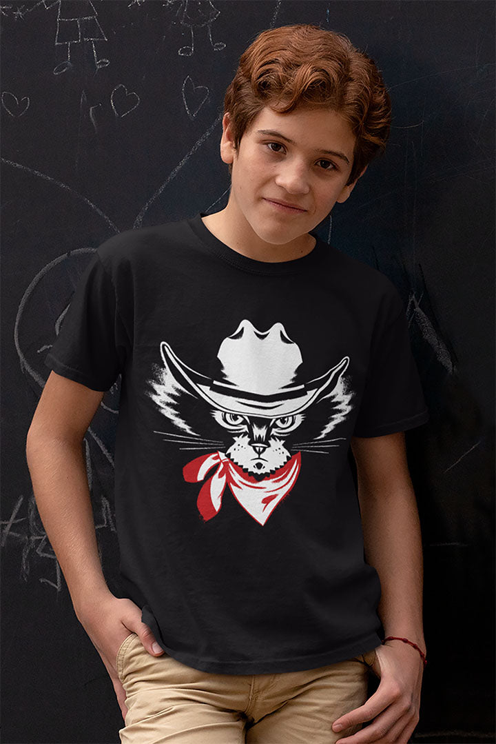 Cowboy Cat Kid’s Heavy Cotton Graphic Tee