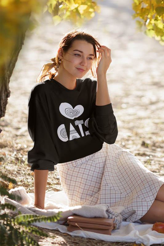 Love Cats Women's Cropped Sweatshirt