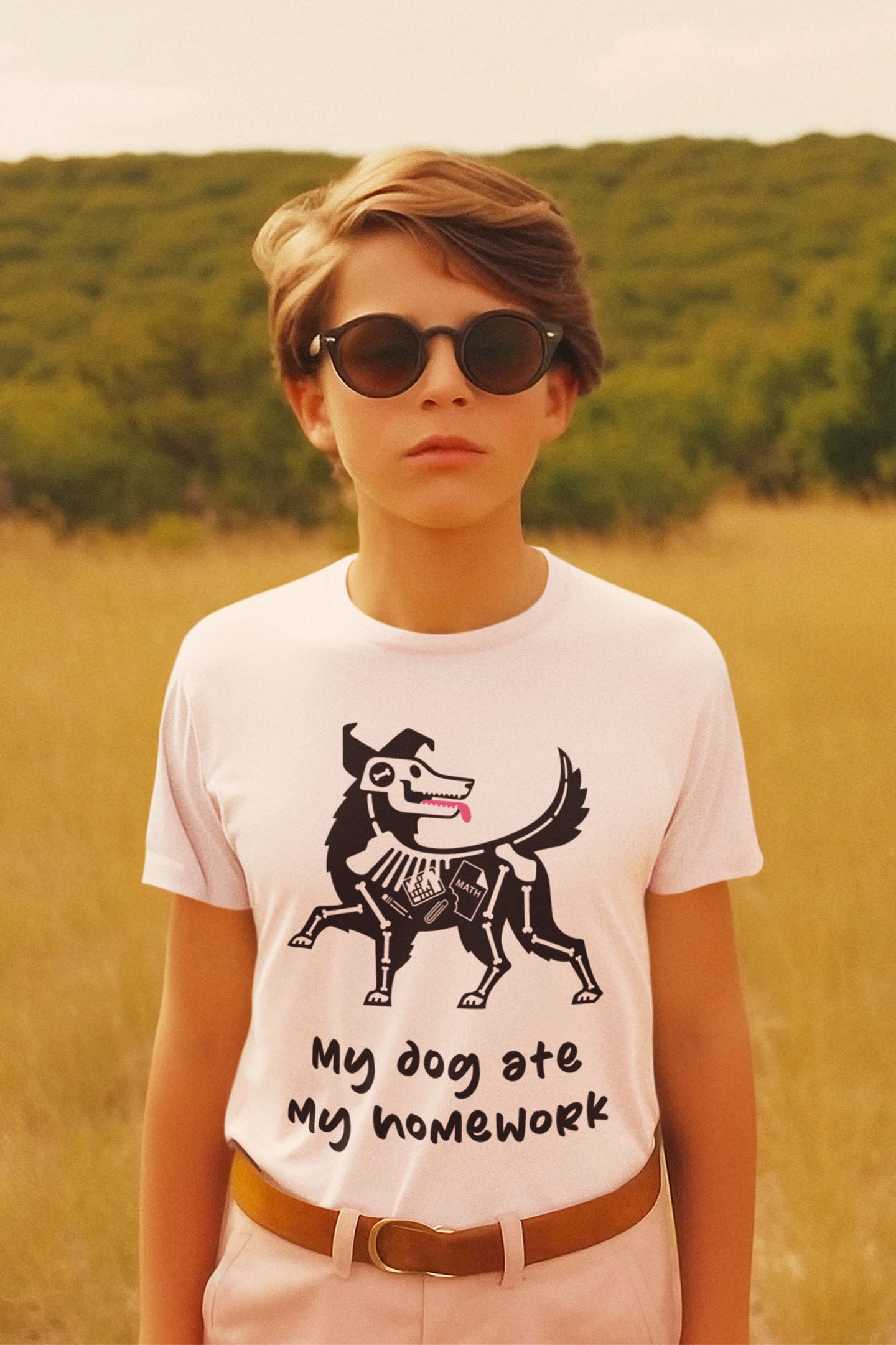 Dog Ate My Homework Kids Heavy Cotton Graphic Tee