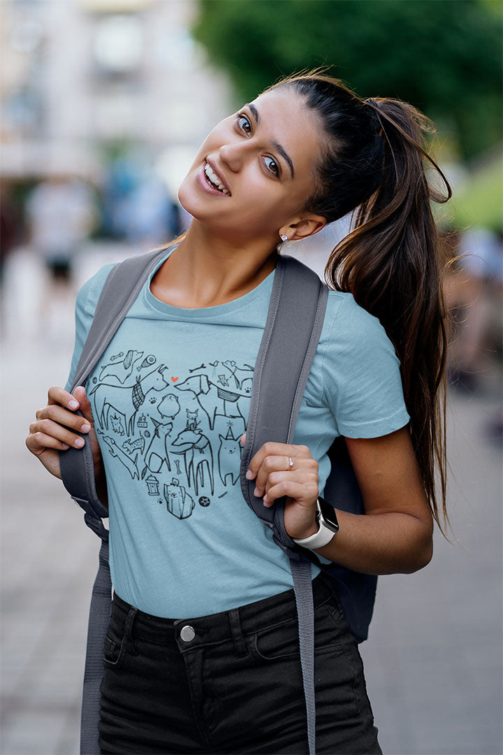 Wear Your Love Proudly — Dog Heart Tee!