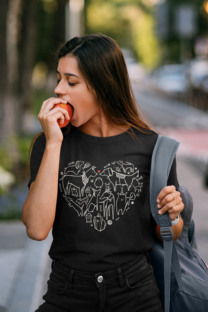 Wear Your Love Proudly — Dog Heart Tee!