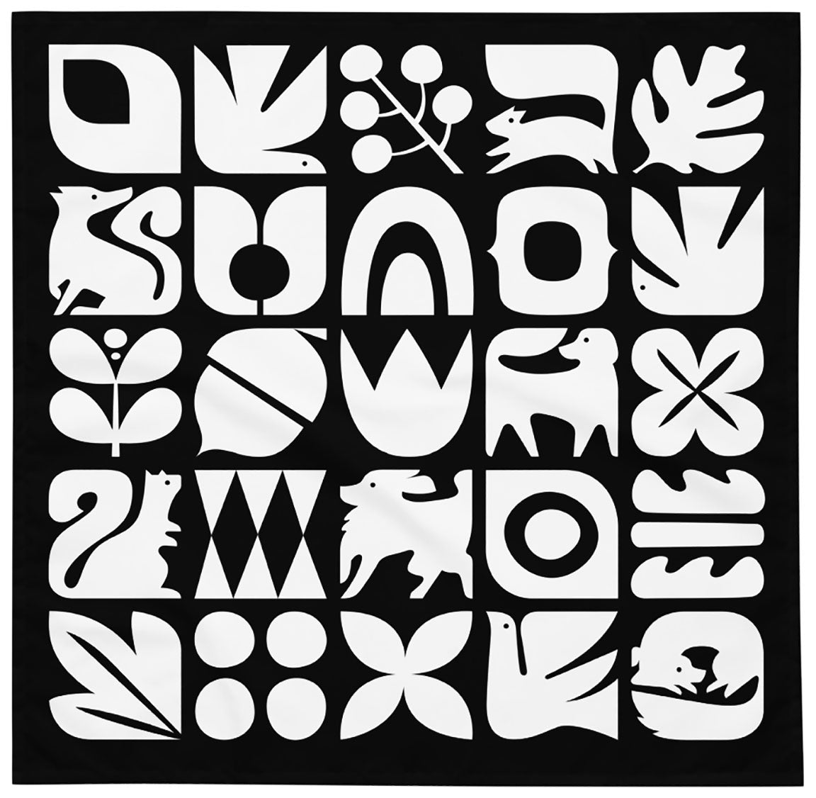 Dogs and Squirrels Graphic bandana