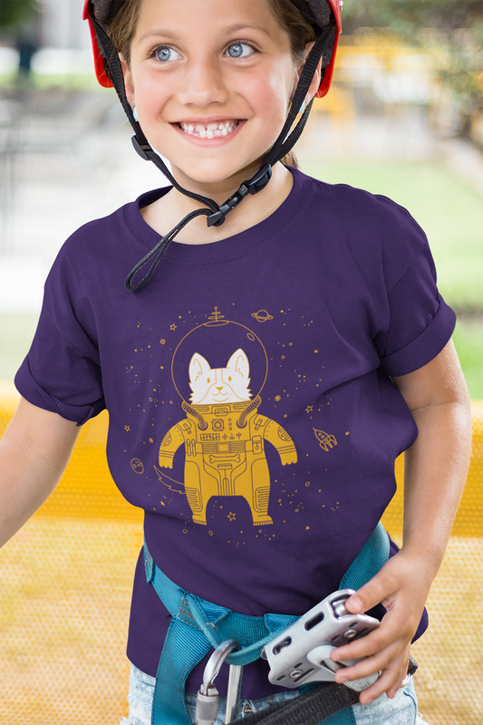 Dog in Space Kid's Heavy Cotton Tee