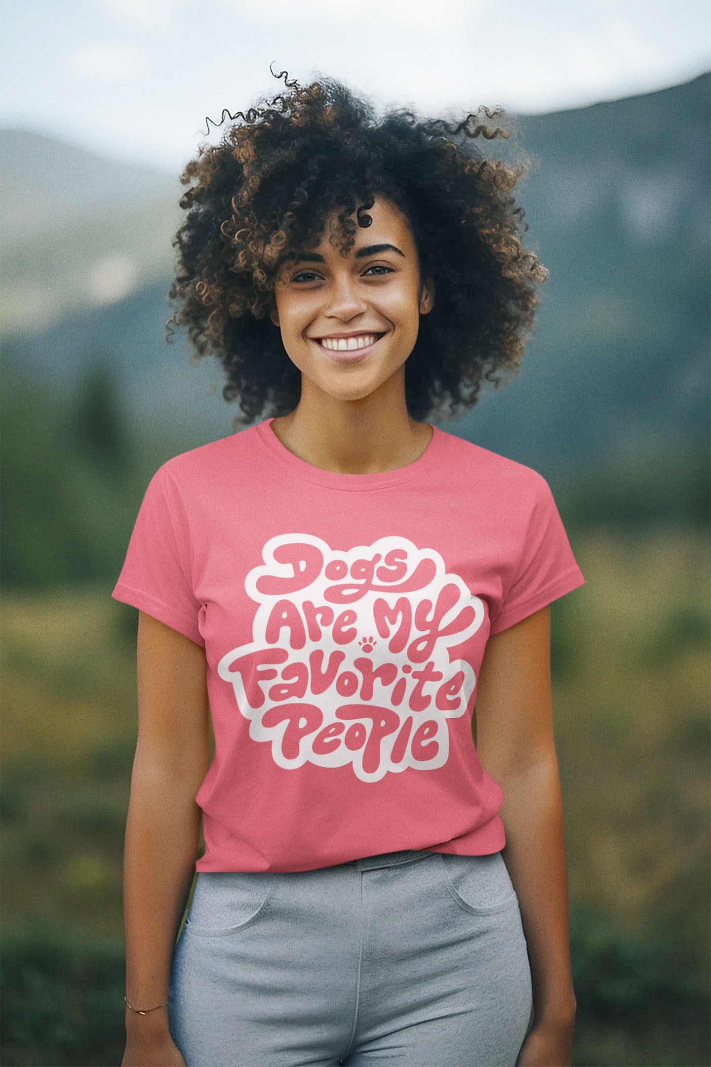 Dogs Are My Favorite People Women's Graphic Tee