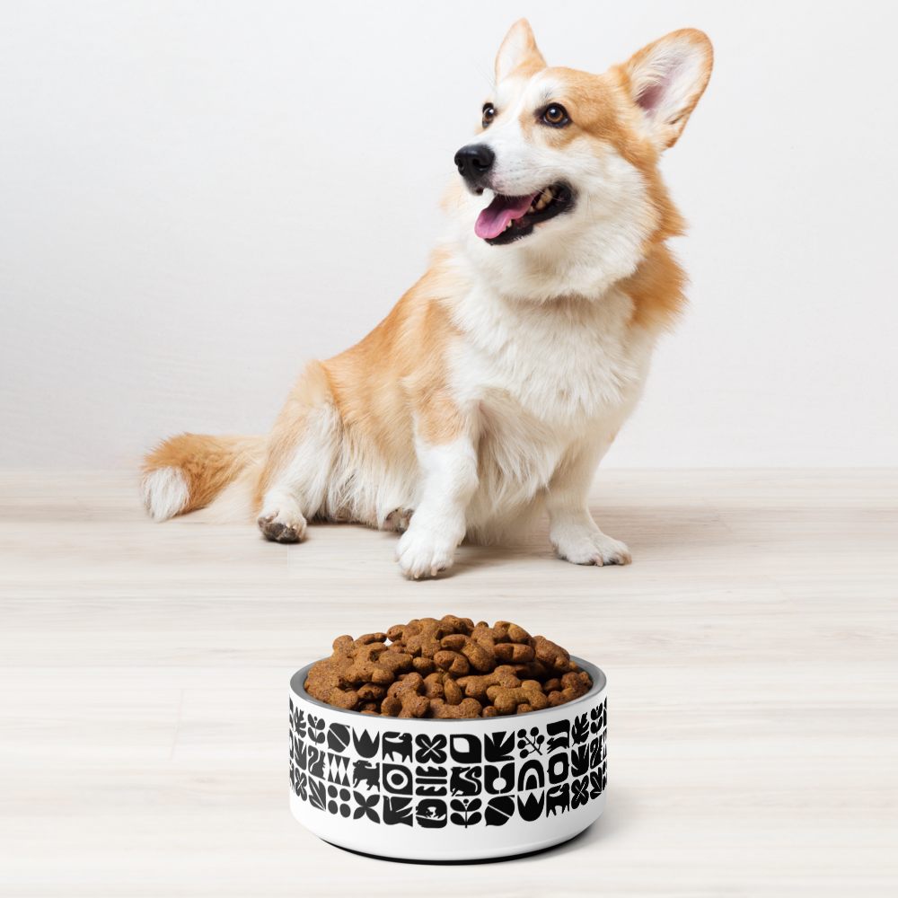Dogs and Squirrels Graphic Pet bowl