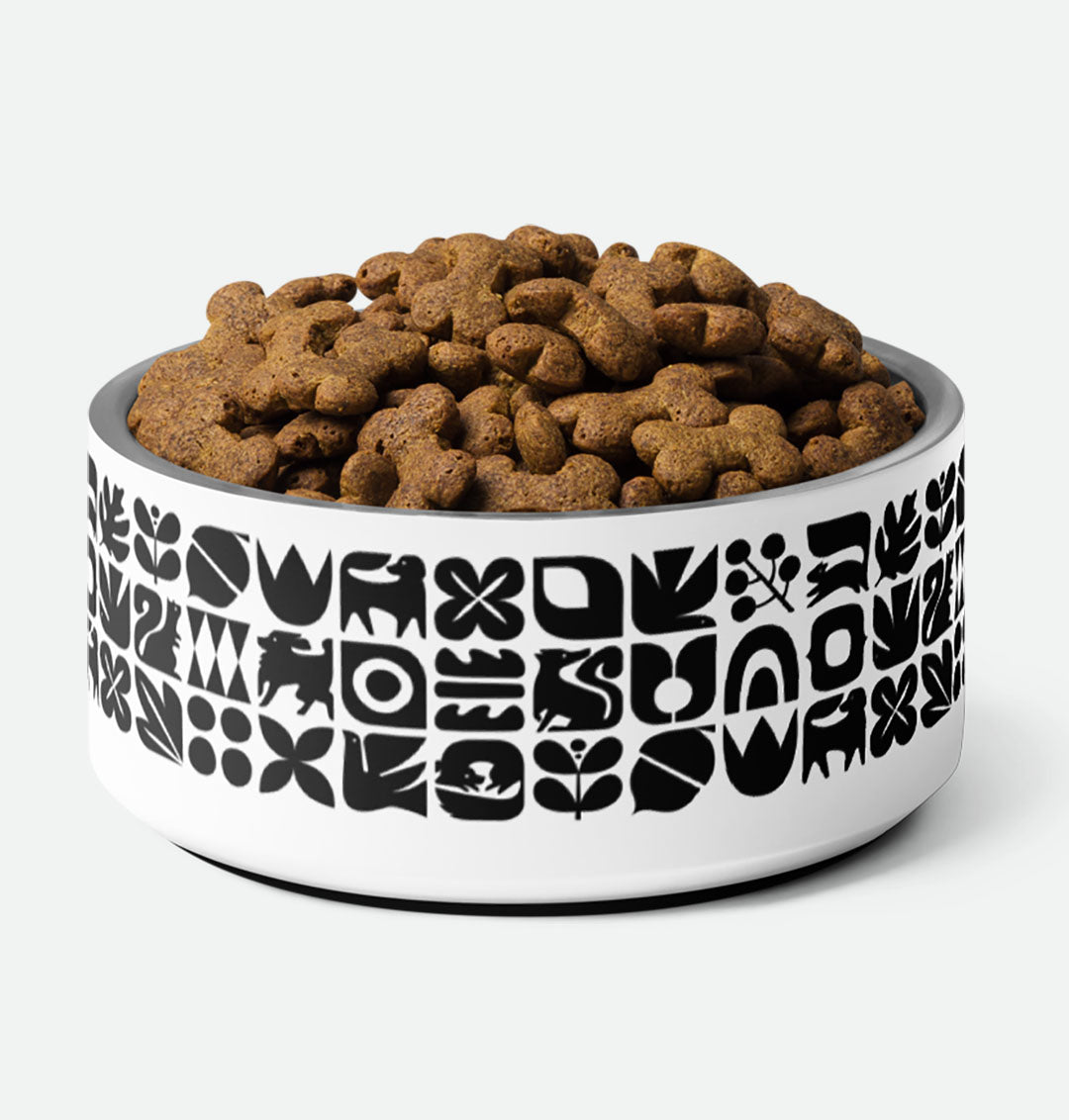 Dogs and Squirrels Graphic Pet bowl