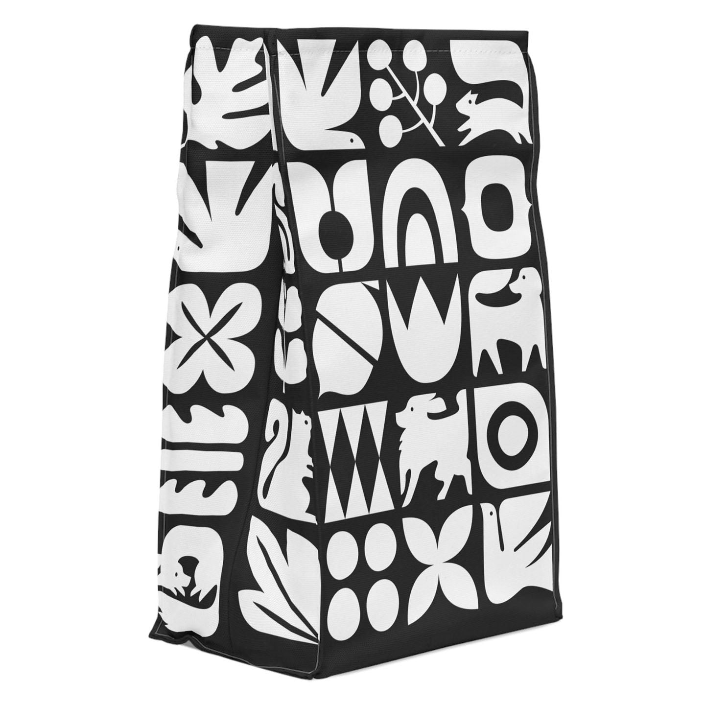 Dogs and Squirrels Graphic Polyester Lunch Bag