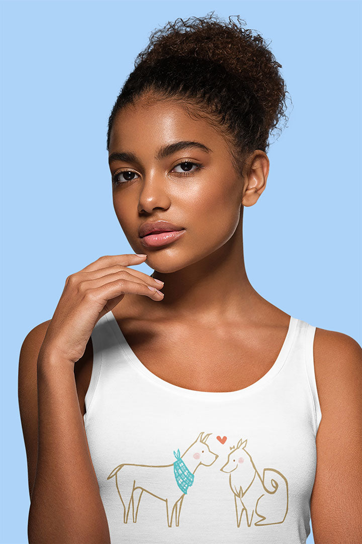 Dogs in Love Women's Racerback Tank Top
