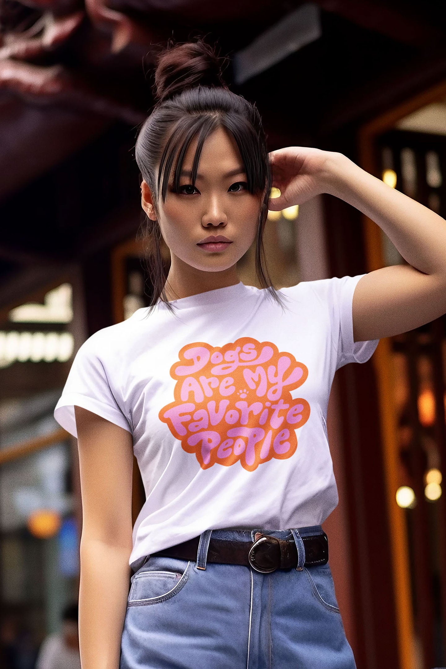 Dogs Are My Favorite People Women's Fitted Tee