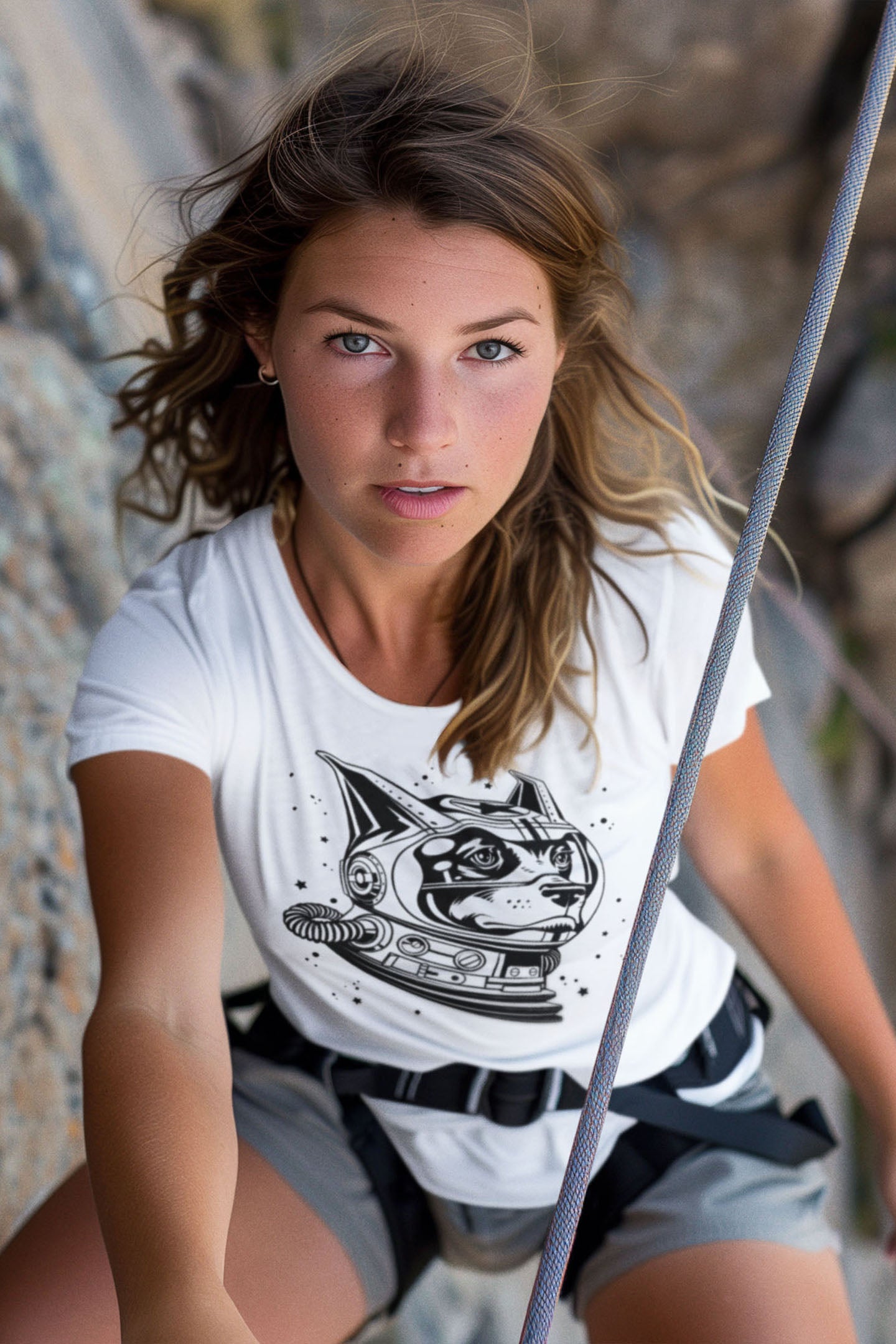 Space Dog Women's Fitted Tee