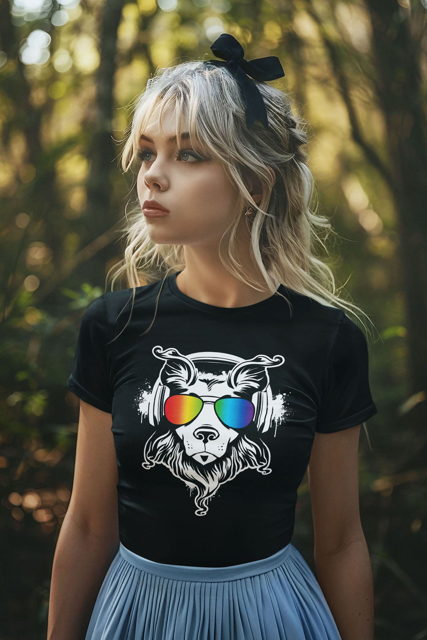 Music Dog Women's Fitted Tee