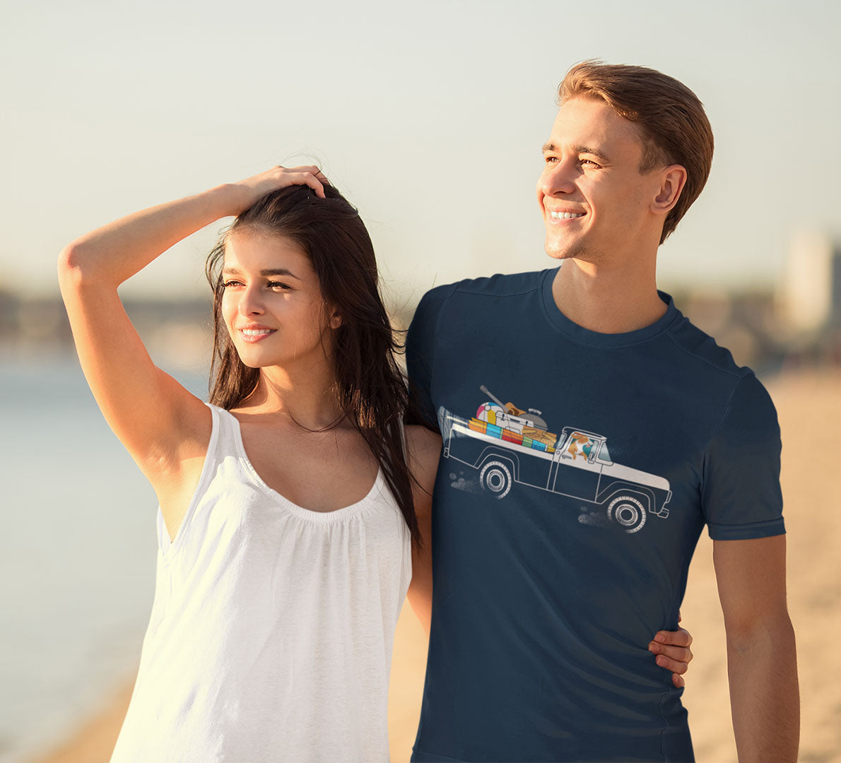 Ford Truck Beach Dog Men's Graphic Tee