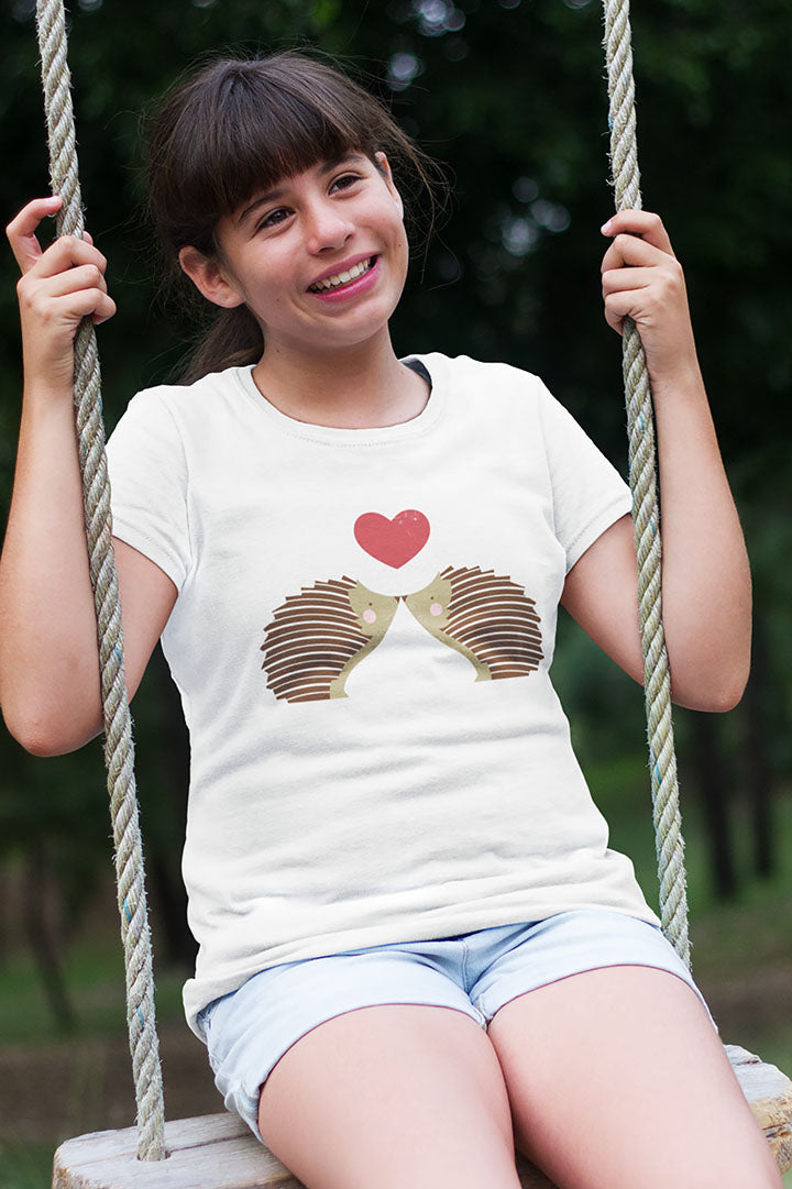 Hedgehog Love Kid's Heavy Cotton Tee