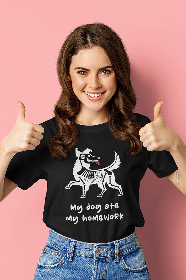 Dog Ate My Homework Women's Graphic Tee