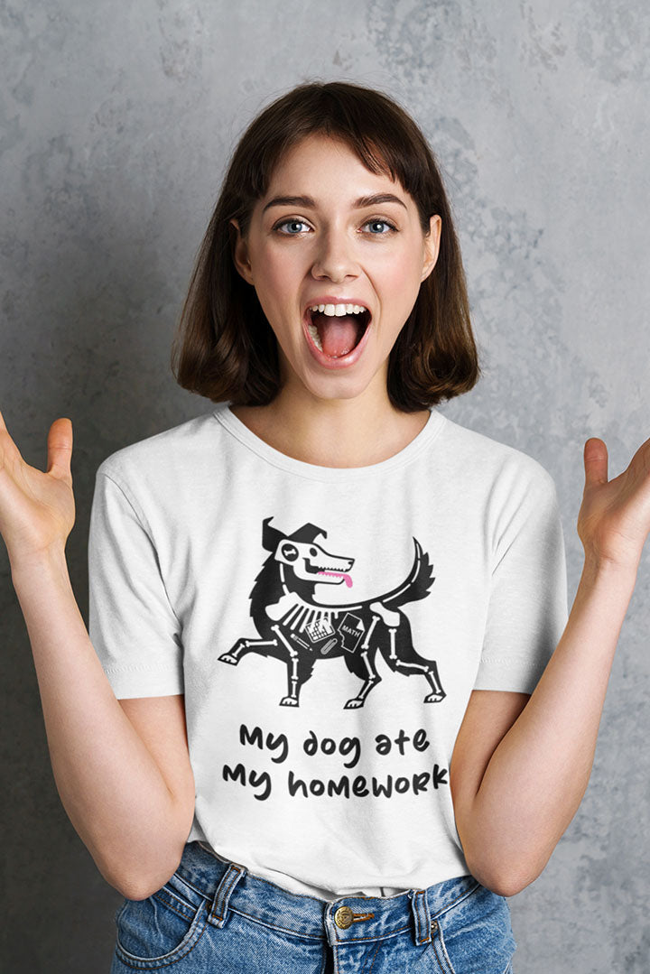 Dog Ate My Homework Women's Graphic Tee