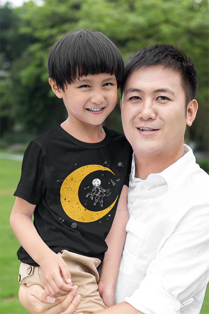Yellow Moon Dog Kid’s Heavy Cotton Graphic Tee