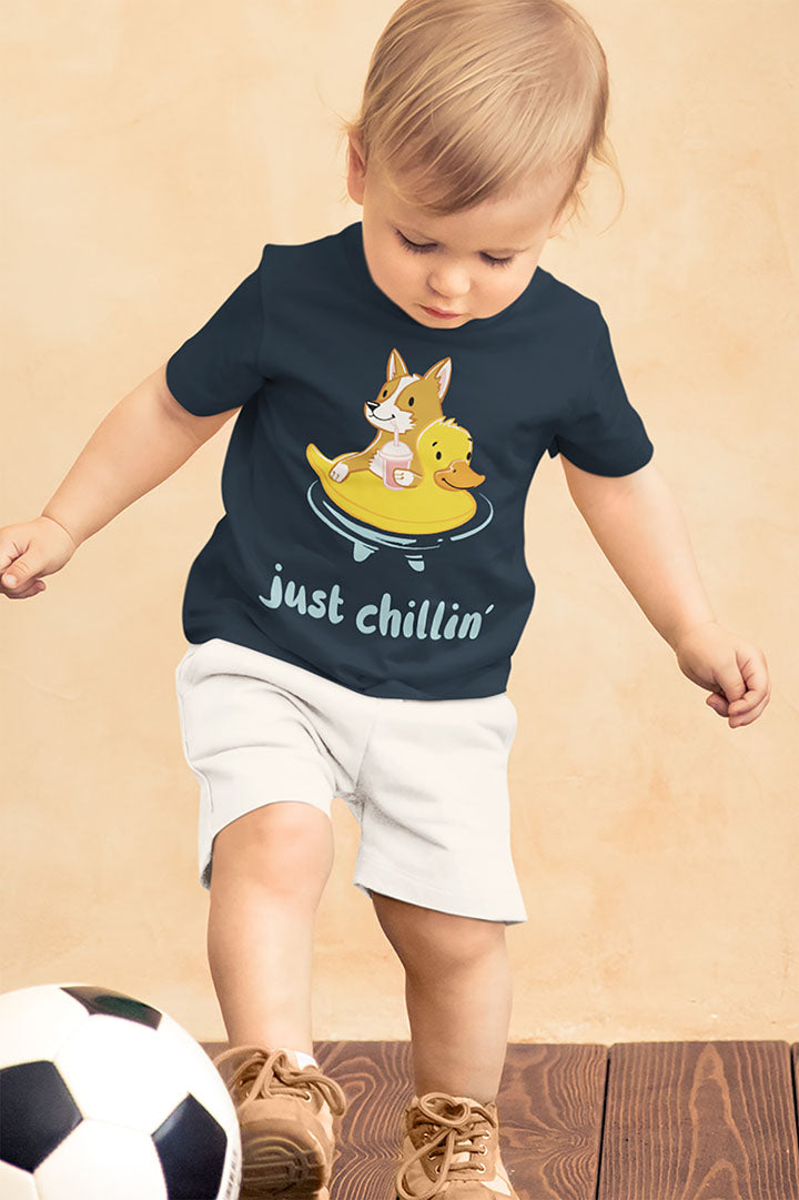 Corgi on Floaties Baby Unisex Graphic Tee