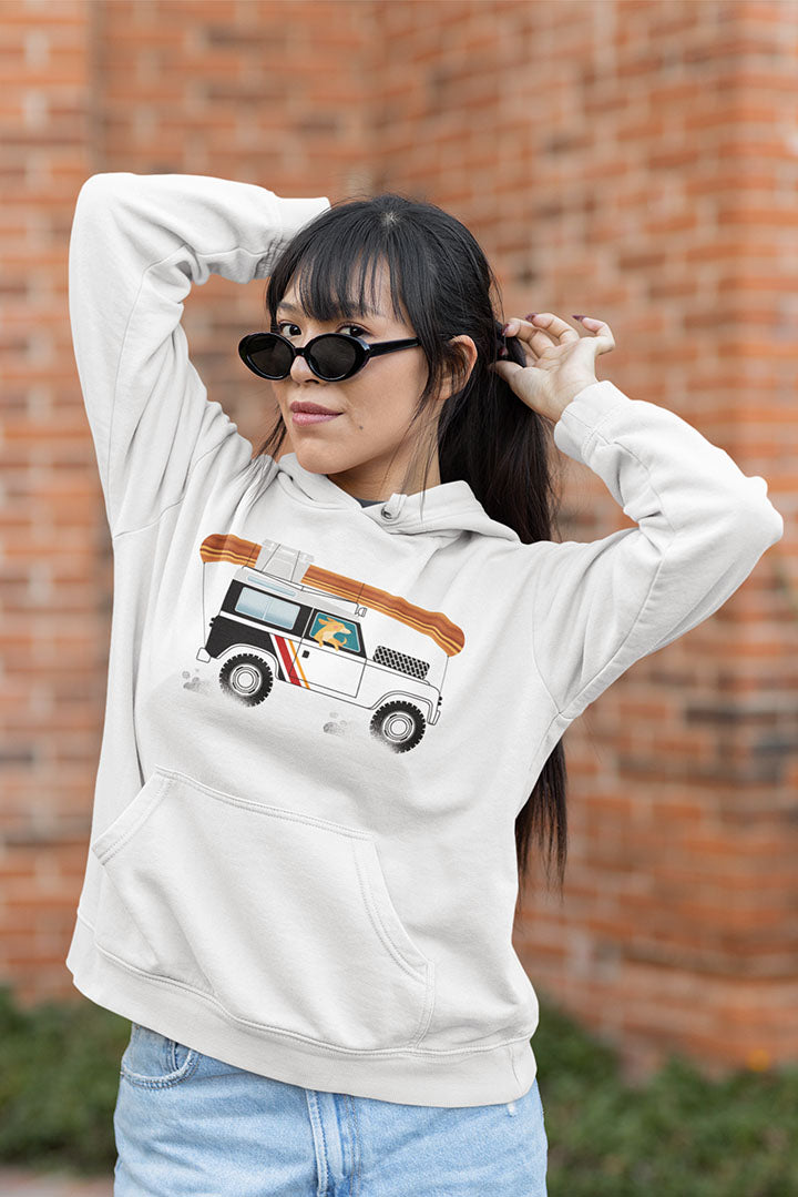 Land Rover Camping Dog Women's Hooded Sweatshirt