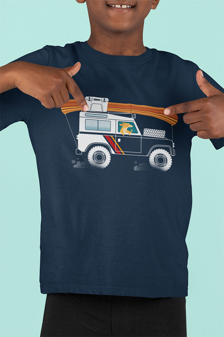 Land Rover Camping Dog Kid's Heavy Cotton Tee