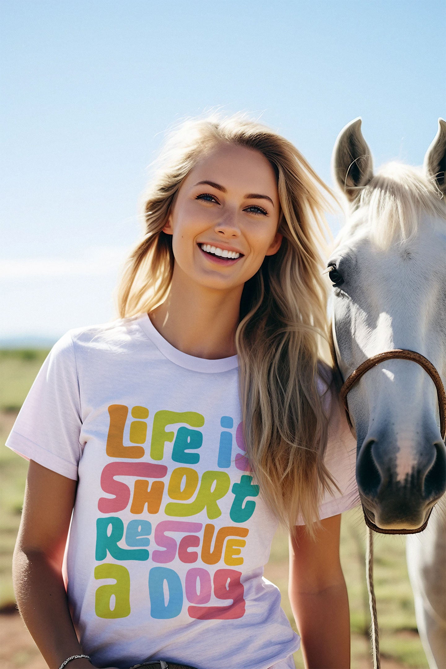 Life is Short Rescue a Dog Graphic Women's Graphic Tee