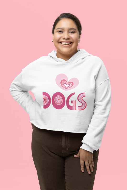 Love Dogs Women’s Cropped Hooded Sweatshirt