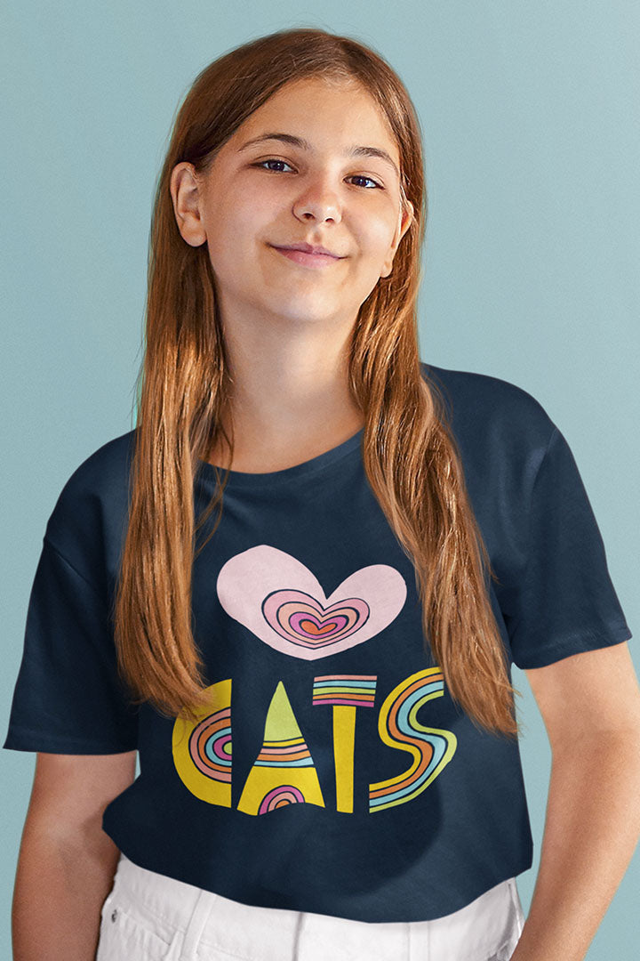 Heart Cats Kids' Tee β An Adorable Shirt for Little Animal Lovers!