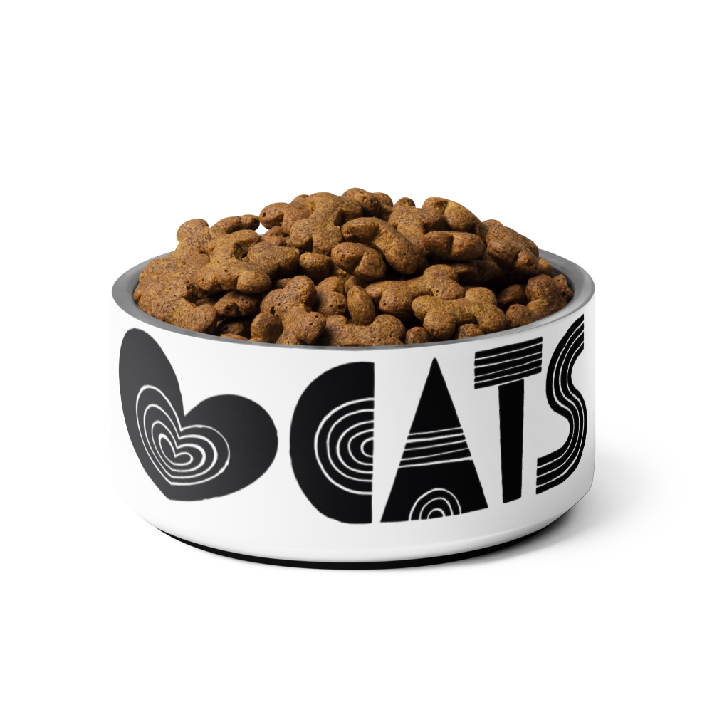 Love Cats Graphic Pet bowl