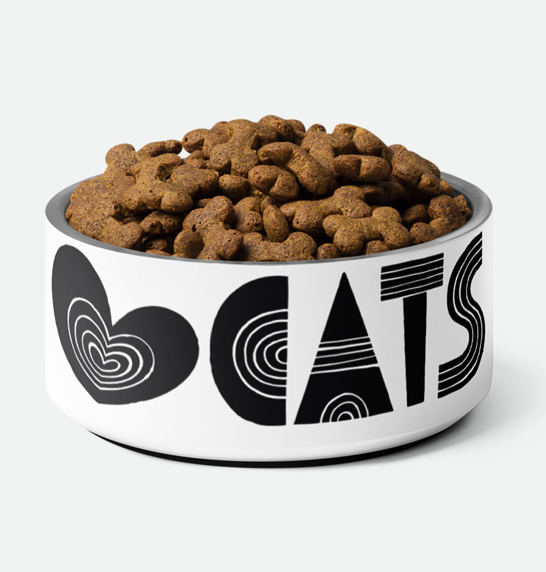 Love Cats Graphic Pet bowl