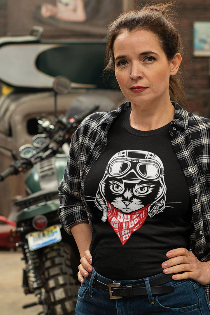 Born to Ride – Motorcycle Cat Tee!