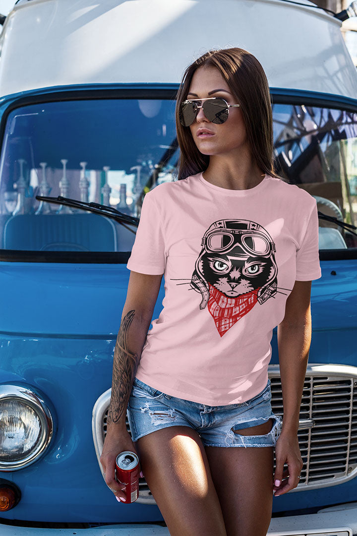 Born to Ride – Motorcycle Cat Tee!