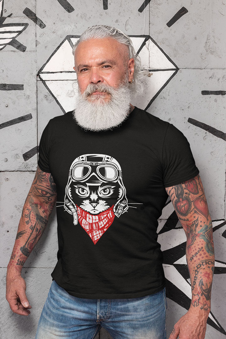 Motorcycle Cat Men's Graphic Tee